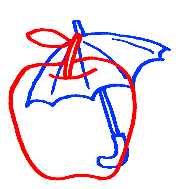 apple and umbrella